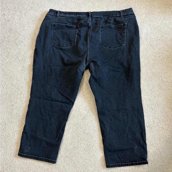 ASOS design black straight leg curve curvy jeans in plus size 24 - Picture 5 of 8